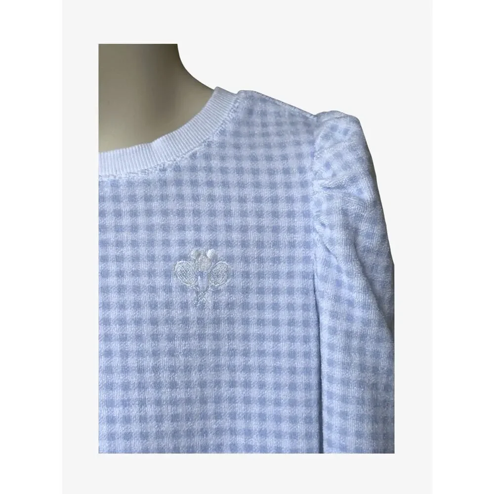 Janie and Jack Disney Mickey Mouse Gingham Sweatshirt and Shorts Set Size 5 Blue